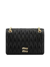 Matelasse Nappa Leather Mini Bag Black - MIU MIU - BALAAN 3