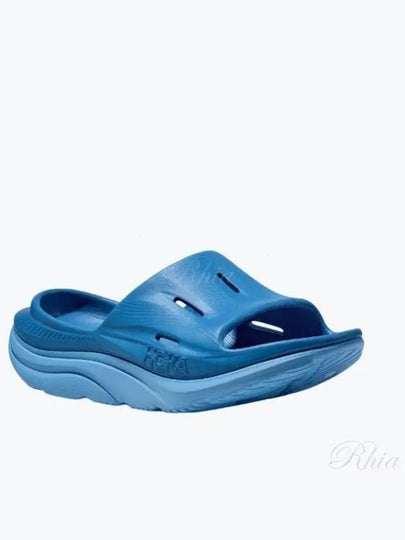 Ora Recovery Slide 3 Slippers Blue - HOKA ONE ONE - BALAAN 2