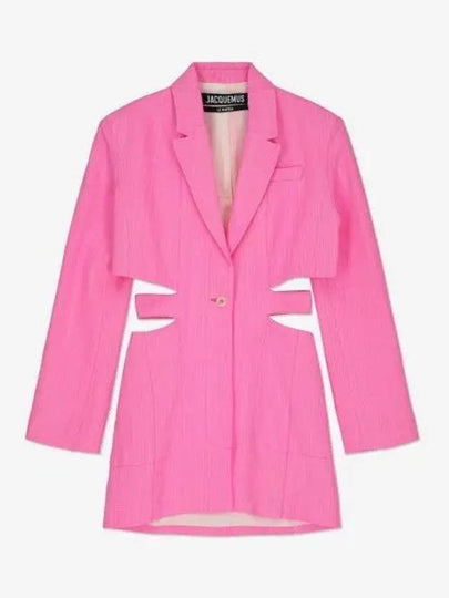 La Robe Bari Blazer Midi Dress Pink - JACQUEMUS - BALAAN 2