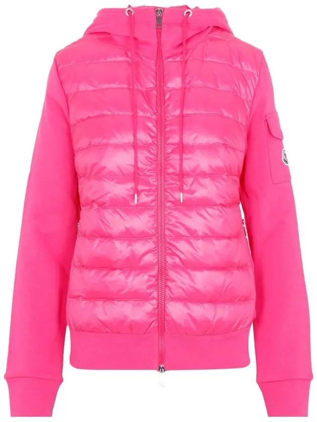 Women s Mix Knit Padded Jacket Pink 8G000 28 809DH 546 - MONCLER - BALAAN 2