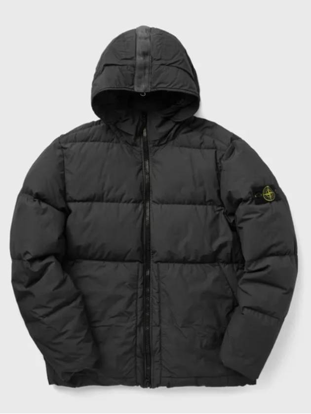 Naslan Light Watro Down Hooded Padding Dark Grey - STONE ISLAND - BALAAN 2