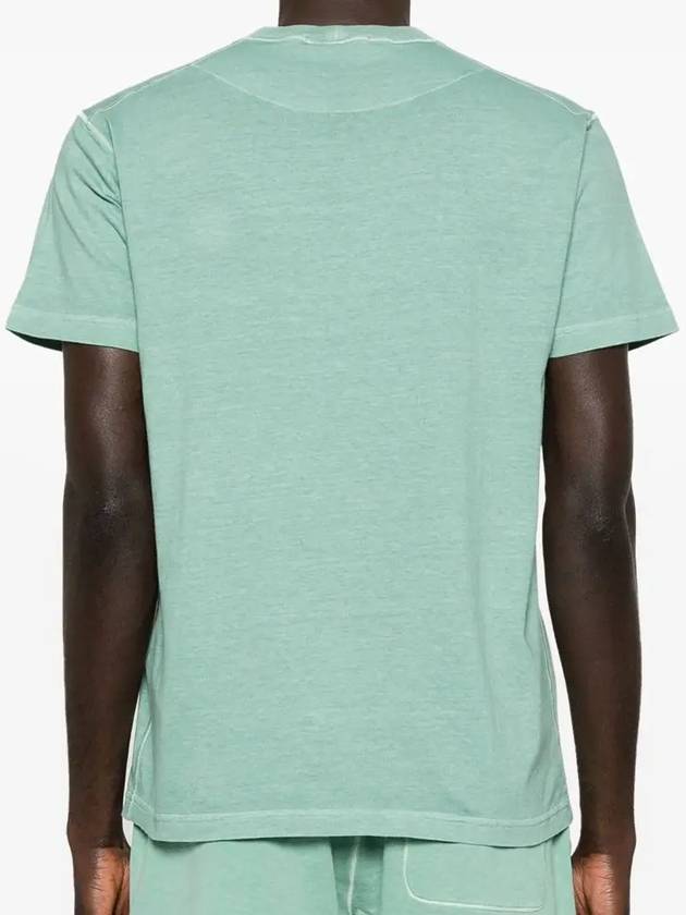 Organic Cotton Short Sleeve T-Shirt Light Green - STONE ISLAND - BALAAN 5