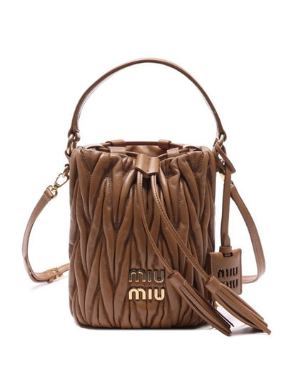 Women's Matelasse Bucket Shoulder Cross Bag 5BE085 N88 F098L V OOO 24S - MIU MIU - BALAAN 2