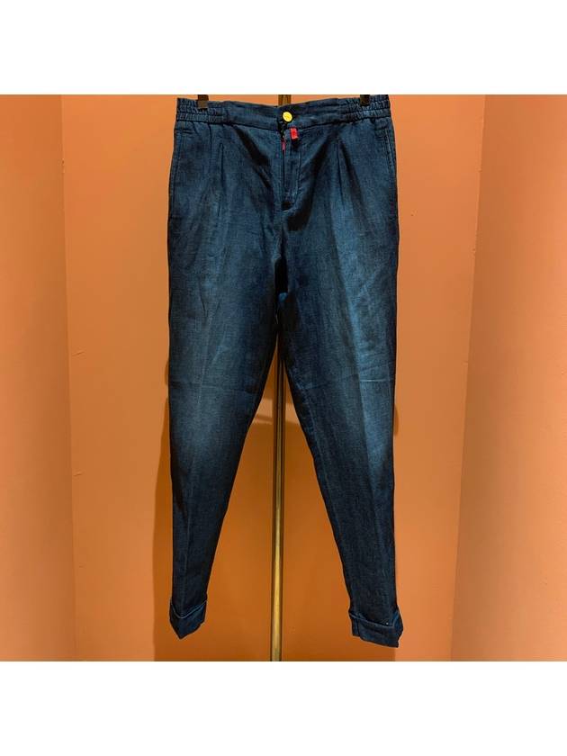 Side Pocket Banding Straight Pants Blue - KITON - BALAAN 2