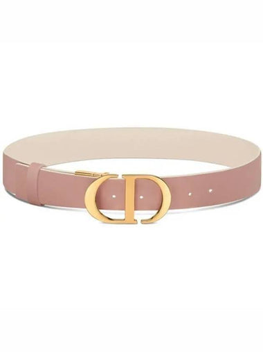 30 Montaigne Reversible Leather Belt Antique Pink - DIOR - BALAAN 1