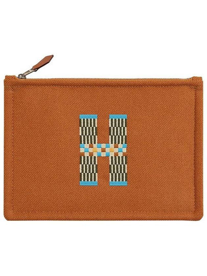 Flat H Nat Clutch Bag Cognac - HERMES - BALAAN 2