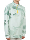 Men's Camo Half Zip Up Golf Long Sleeve T-Shirt Green - G/FORE - BALAAN 4