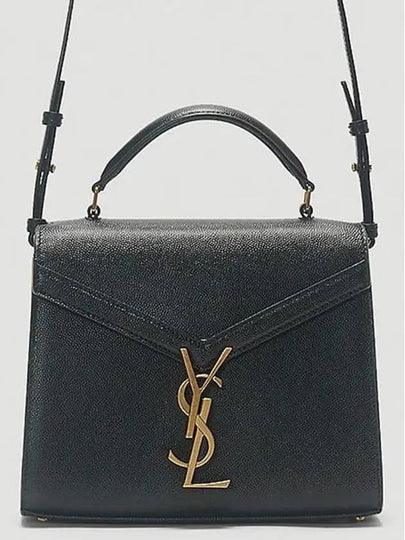 Casandra Monogram Mini Top Handle Cross Bag Black - SAINT LAURENT - BALAAN 2