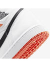 Men's Jordan 1 Retro High Top Sneakers White Black Orange - NIKE - BALAAN 8