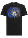 Eagle Print Short Sleeve T-Shirt Black - MARCELO BURLON - BALAAN 3