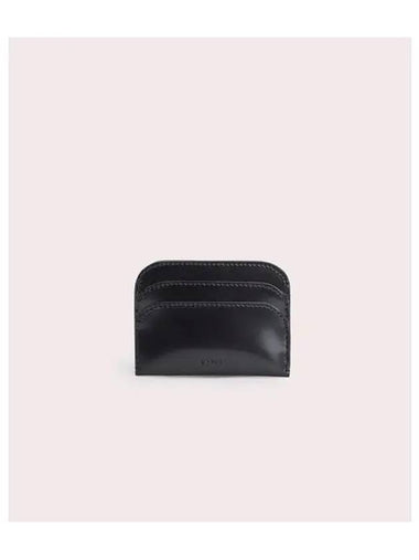 Horizon Semi Patent Leather Card Wallet Black - BY FAR - BALAAN 1