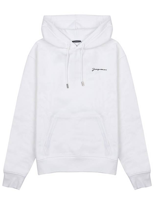 Le Brode Logo Cotton Hoodie White - JACQUEMUS - BALAAN 11