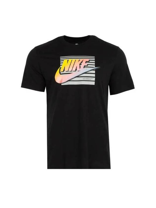 Men's Sportswear 6MO Futura Short Sleeve T-Shirt Black - NIKE - BALAAN 1