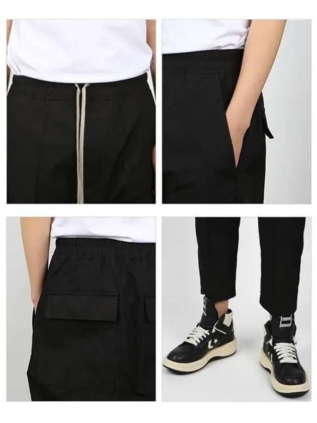 Drawstring Cropped Baggy Pants Black - RICK OWENS - BALAAN 4