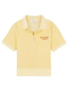 SR Tennis Terry Cloth Effect Polo Shirt Yellow - SPORTY & RICH - BALAAN 2