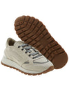 Women's Suede Low Top Sneakers Beige - BRUNELLO CUCINELLI - BALAAN.