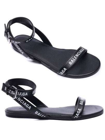 All-Over Logo Strap Sandals Black - BALENCIAGA - BALAAN 2