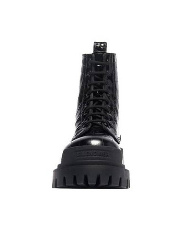 Strike Crocodile Embossed Walker Boots Black - BALENCIAGA - BALAAN 3