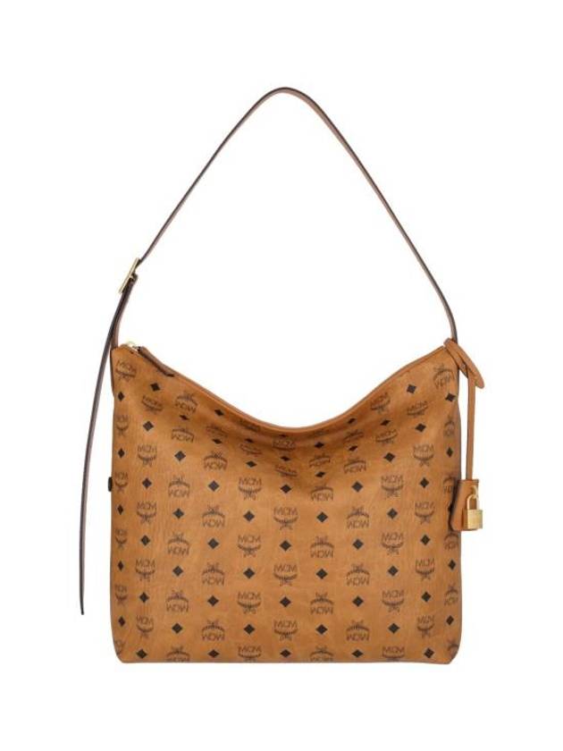 Large Aren Visetos Print Shoulder Bag Brown - MCM - BALAAN 1