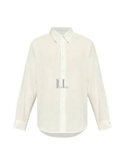 Logo Detail Long Sleeve Shirt White - GIVENCHY - BALAAN 2