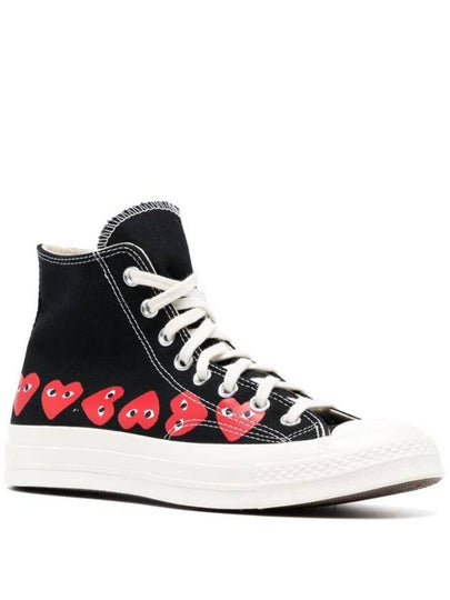 Comme Des Garçons Play X Converse Multi Red Heart Chuck Taylor All Star '70 High Sneakers - COMME DES GARCONS PLAY - BALAAN 2