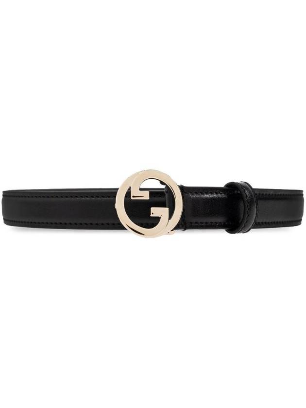 Blondie Leather Belt Black - GUCCI - BALAAN 1