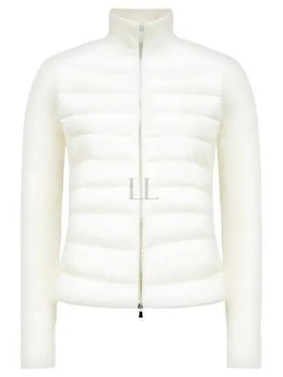 Women's Padded Wool Cardigan White - MONCLER - BALAAN 2