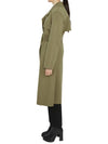 Wrap Wool Cashmere Belt Trench Coat Green - THEORY - BALAAN 4