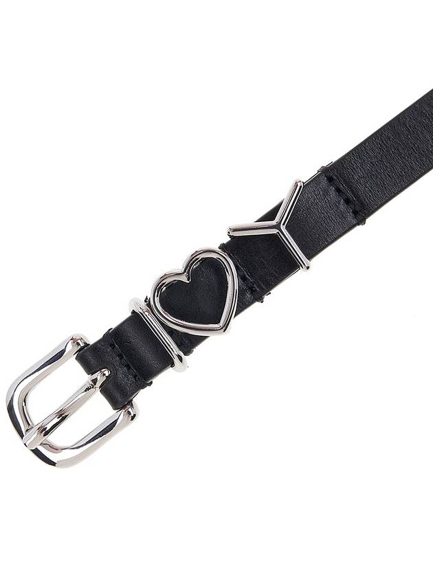 Y Project Y Love Buckle Leather Belt BELT11CS24 BLACK SILVER - Y/PROJECT - BALAAN 6