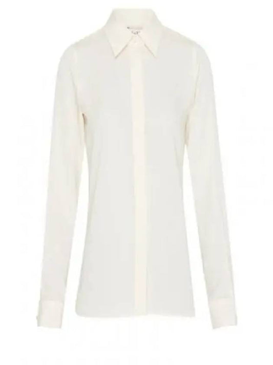 Filmato Button Cuff Silk Long Sleeve Shirt Ivory - MAX MARA - BALAAN 2