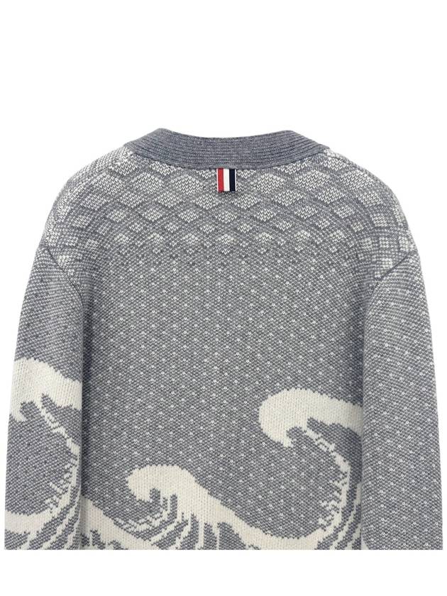 23FW wave pair cardigan MKC481A 055 - THOM BROWNE - BALAAN 5