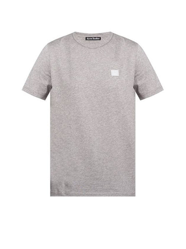 Face Patch Short Sleeve T-Shirt Grey - ACNE STUDIOS - BALAAN 1