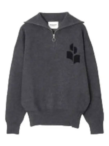 Azra logo half zip up knit - ISABEL MARANT - BALAAN 1