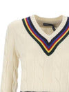 Cable Cricket Knit Top Cream - POLO RALPH LAUREN - BALAAN 3