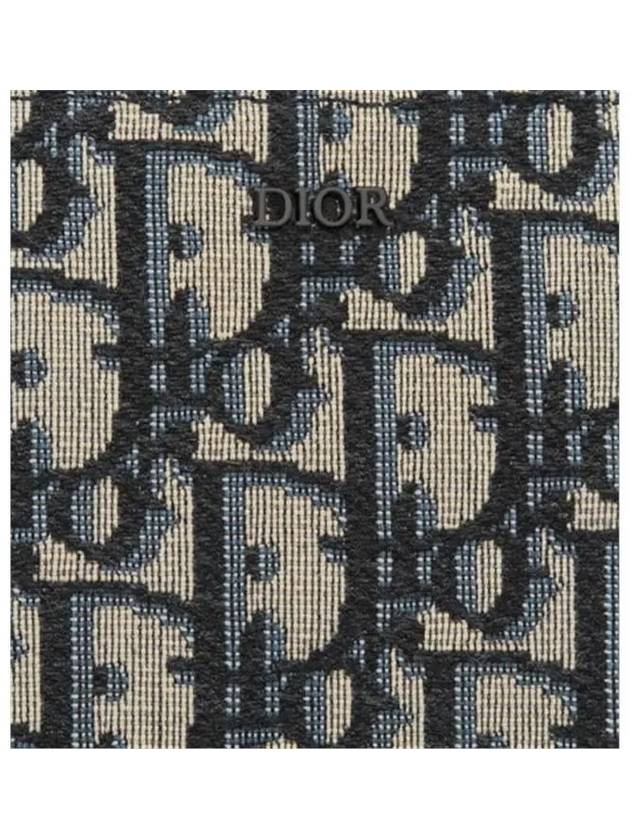 Oblique Jacquard A4 Pouch Clutch Bag Beige Black - DIOR - BALAAN 7