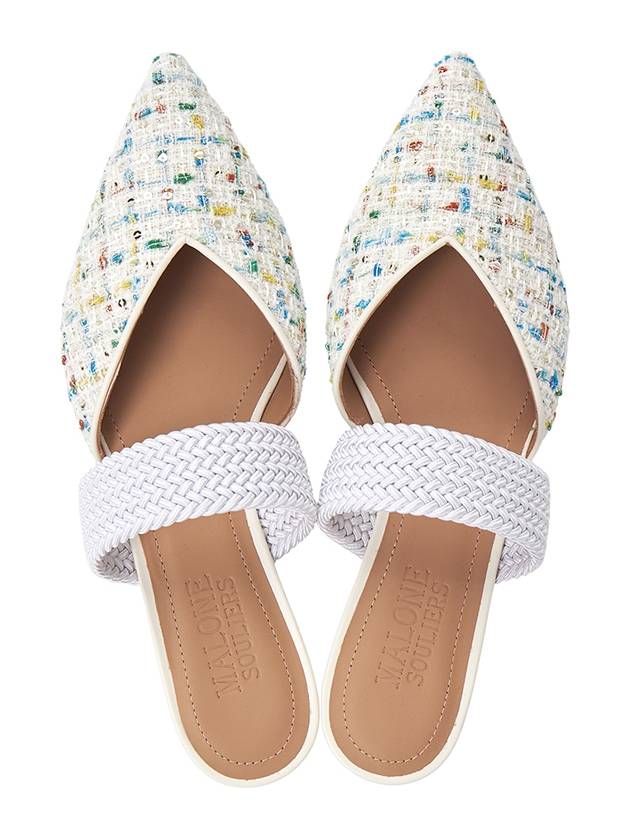 Marlon Sulzer MAISIE FLAT 70 MILK WHITE Women s Mule Sandals - MALONE SOULIERS - BALAAN 2