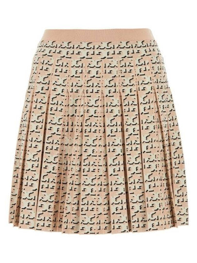 T Monogram High Waist Mini A-Line Skirt Beige - TORY BURCH - BALAAN 2