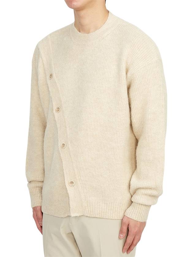 Le Cardigan Pau Asymmetric Cardigan Beige - JACQUEMUS - BALAAN 3