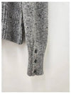 Diagonal Striped Mohair Wool Knit Top Grey - THOM BROWNE - BALAAN 5