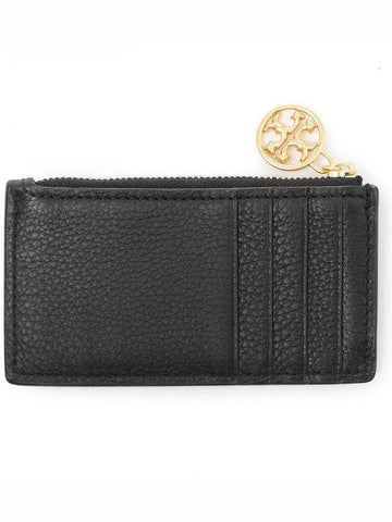 Women's Miller Zipper Card Wallet Black - TORY BURCH - BALAAN 1