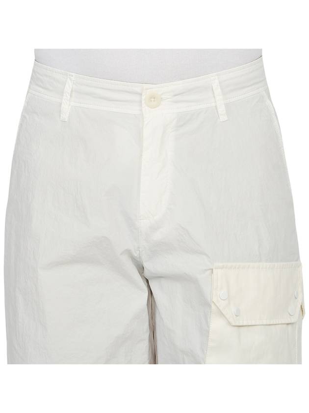 Nylon Tactel Cargo Bermuda Shorts White - TEN C - BALAAN 7