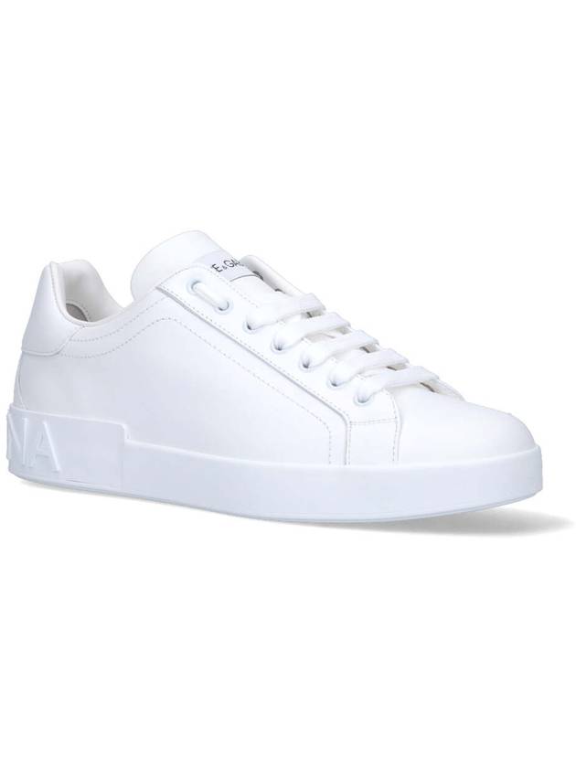 Portofino Calfskin Low Top Sneakers White - DOLCE&GABBANA - BALAAN 3