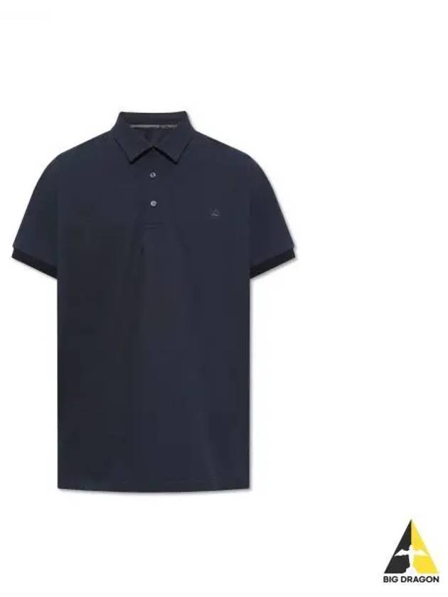 Logo Cotton Polo Shirt Navy - ETRO - BALAAN 2