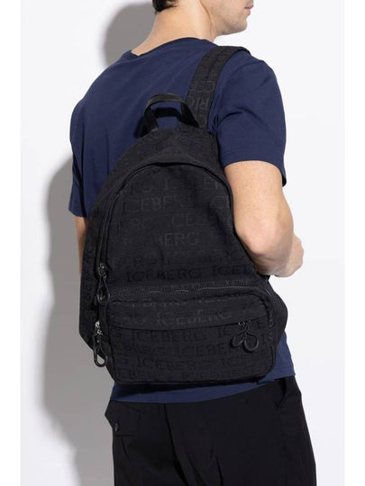 Iceberg Backpack With Logo, Men's, Black - ICEBERG - BALAAN 2