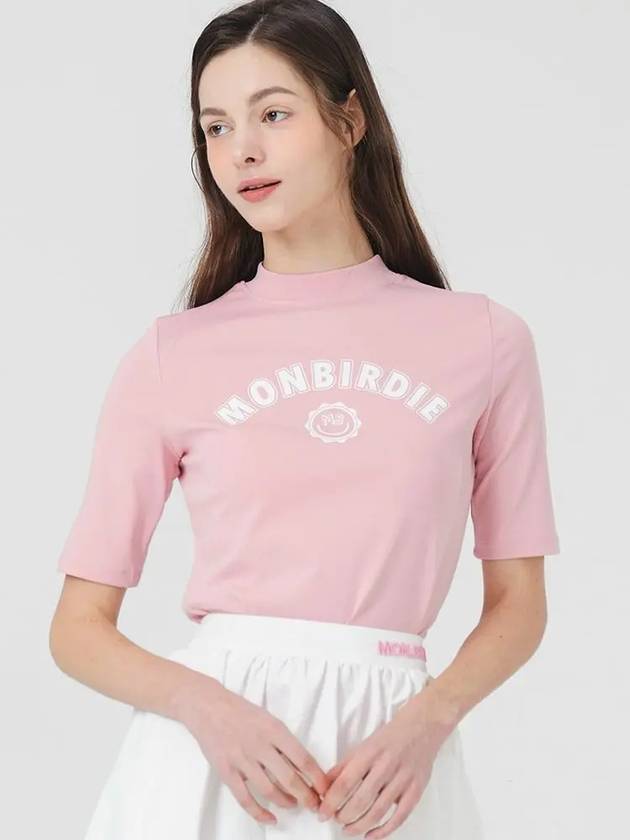 Mongbuddy 5-part slim fit t-shirt PINK - MONBIRDIE GOLF - BALAAN 4