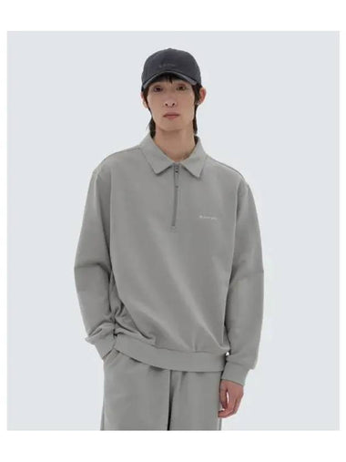 Land Half Zip up Sweatshirt Gray S24SMFZT50 - SNOW PEAK - BALAAN 1