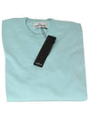 Wappen Patch Crew Neck Knit Top Sky Blue - STONE ISLAND - BALAAN 3