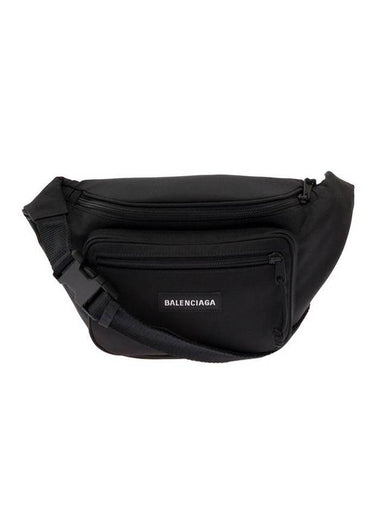 Explorer Logo Patch Nylon Belt Bag Black - BALENCIAGA - BALAAN 1