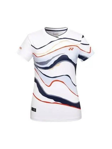 YONEX 241TS020F White Women s Curve Line Gamewear - YOUNESS - BALAAN 1