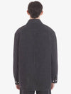 Fox Head Patch Washed Denim Workwear Over Long Sleeve Shirt Black - MAISON KITSUNE - BALAAN 6